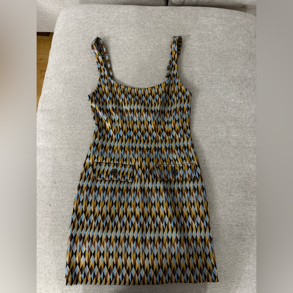 Zara Retro Print Mini Dress